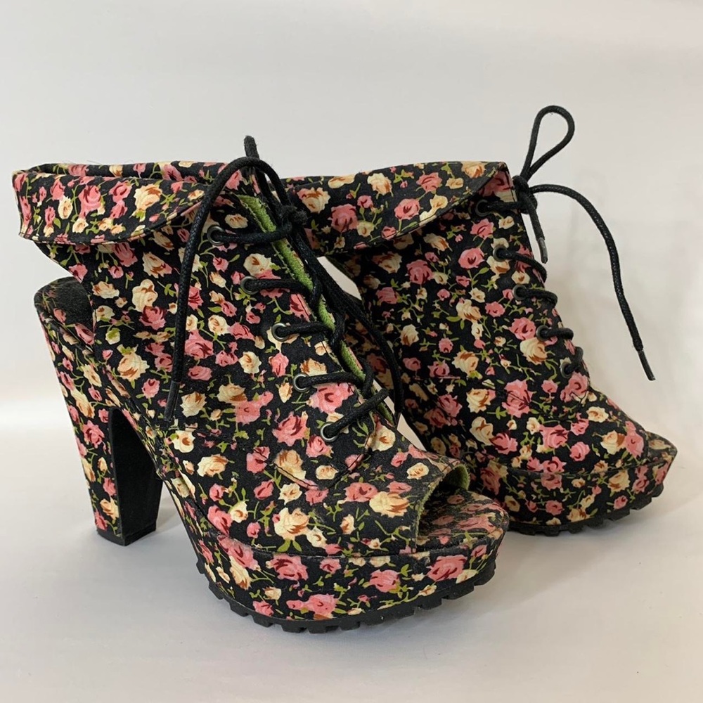 Blowfish Floral Heel Boots